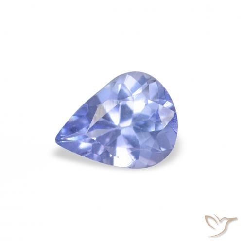 0.34ct Натуральный Пастельно-синий Танзанит, Форма груши, Чистота VS