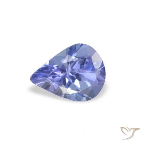 0.32ct Натуральный Электрик фиолетовый синий Танзанит, Форма груши, Чистота VS