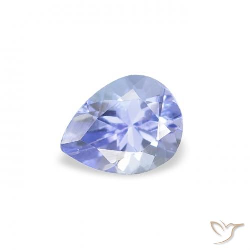 0.40ct Натуральный Светло-синий Танзанит, Форма груши, Чистота VS