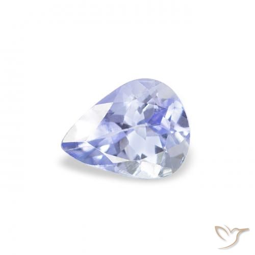 0.39ct Натуральный Пастельно-синий Танзанит, Форма груши, Чистота VS