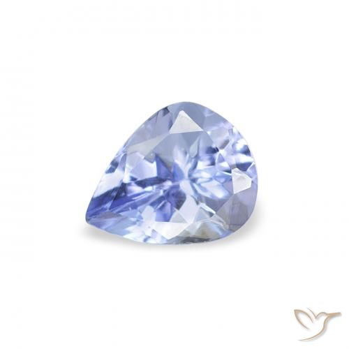 0.43ct Натуральный Пастельно-синий Танзанит, Форма груши, Чистота VS