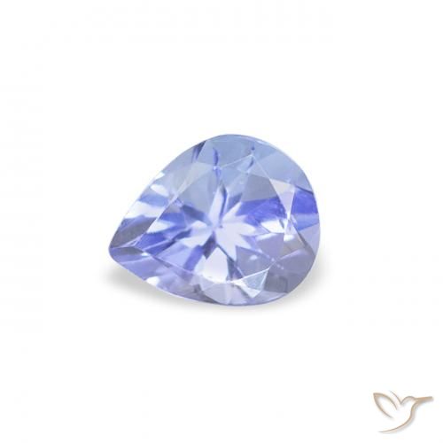 0.40ct Натуральный Пастельно-синий Танзанит, Форма груши, Чистота VS