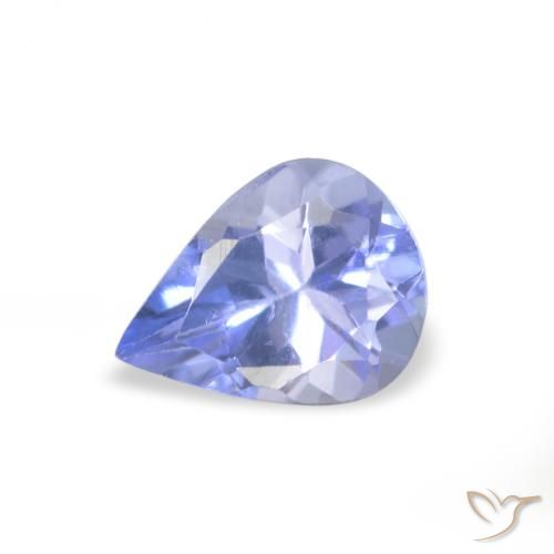 0.32ct Натуральный Светло-синий Танзанит, Форма груши, VVS-VS