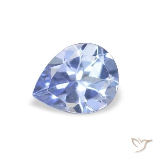 0.35ct Натуральный Светло-синий Танзанит, Форма груши, VVS-VS