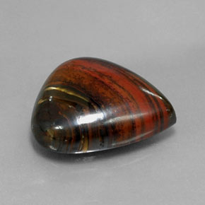 Натуральный многоцветный tiger's eye matrix 13,07 карата форма груши, непрозрачный