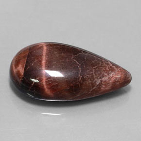 Натуральный многоцветный tiger's eye matrix 33,34 карата форма груши, непрозрачный