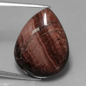 Натуральный многоцветный tiger's eye matrix 23,62 карата форма груши, непрозрачный