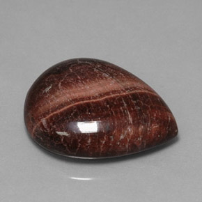 Натуральный многоцветный tiger's eye matrix 23,62 карата форма груши, непрозрачный