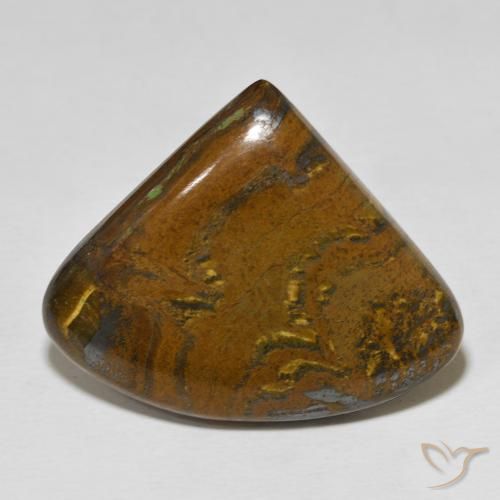 41.83ct Натуральный Многоцветный Тигриный Глаз Матрица, Форма груши, Непрозрачный