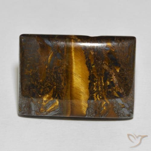 49.75ct Натуральный Многоцветный Тигриный Глаз Матрица, Огранка Багет, Непрозрачный
