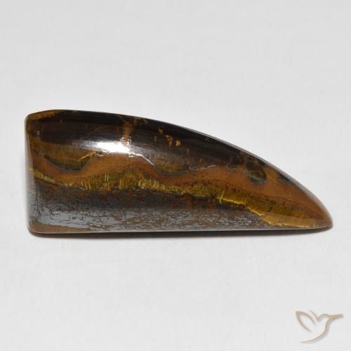 44.79ct Натуральный Medium Dark-Brown Тигриный Глаз Матрица, причудливая, Непрозрачный