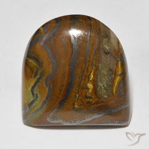 71.86ct Натуральный Medium Light-Brown Тигриный Глаз Матрица, причудливая, Непрозрачный