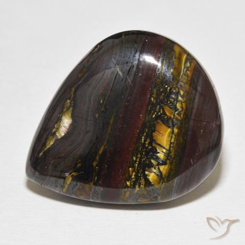35.20ct Натуральный Многоцветный Тигриный Глаз Матрица, Форма груши, Непрозрачный
