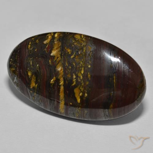 50.58 карата, натуральный Medium Dark-Brown Тигриный Глаз Матрица, Овал, Непрозрачный