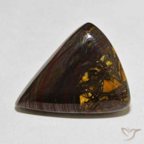 39.24ct Натуральный Многоцветный Тигриный Глаз Матрица, Форма груши, Непрозрачный