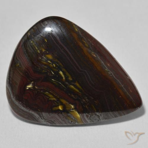 22.93ct Натуральный Многоцветный Тигриный Глаз Матрица, Форма груши, Непрозрачный