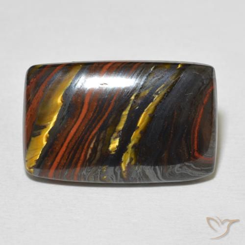 17.51ct Натуральный Многоцветный Тигриный Глаз Матрица, Подушка, Непрозрачный