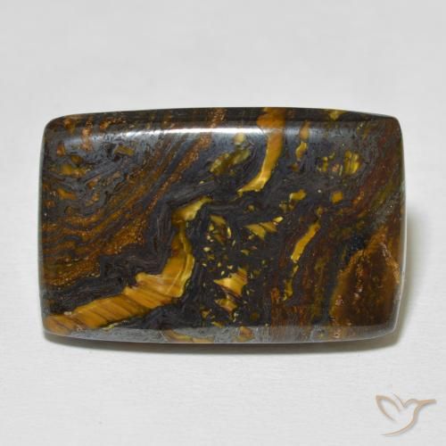 34.70ct Натуральный Многоцветный Тигриный Глаз Матрица, Подушка, Непрозрачный