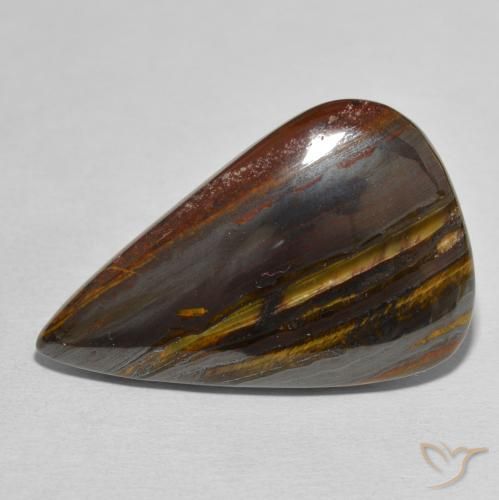 39.70ct Натуральный Многоцветный Тигриный Глаз Матрица, Форма груши, Непрозрачный