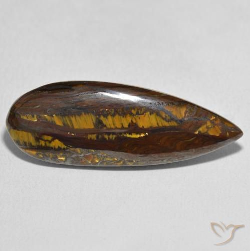 27.49 карата, натуральный Многоцветный Тигриный Глаз Матрица, Форма груши, Непрозрачный