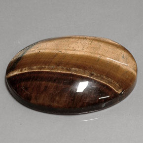 75.54 карата, натуральный Золотисто-коричневый Тигровый глаз, Огранка Овал, Непрозрачный