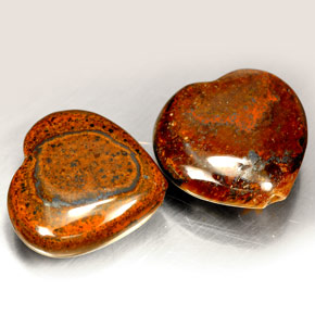  карата, натуральный Многоцветный Тигровый глаз, Форма сердца, Непрозрачный