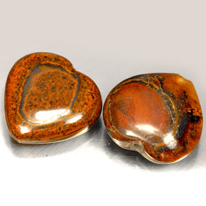  карата, натуральный Многоцветный Тигровый глаз, Форма сердца, Непрозрачный