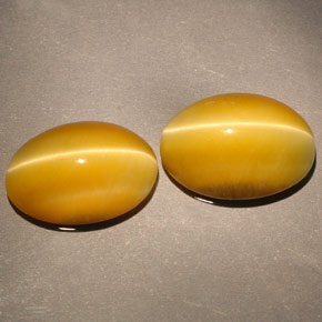 Натуральный жёлтый tiger's eye  карата огранка овал, непрозрачный