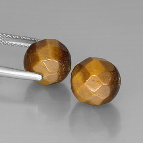  карата, натуральный Золотисто-коричневый Тигровый глаз, Сфера / Шар, Непрозрачный