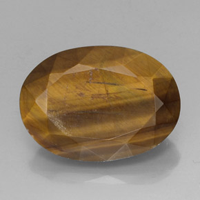 Натуральный коричневый tiger's eye 18,43 карата огранка овал, непрозрачный