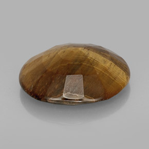 16.94 карата, натуральный Золотисто-коричневый Тигровый глаз, Огранка Овал, Непрозрачный