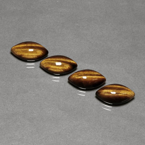 Натуральный коричневый tiger's eye  карата маркиз, непрозрачный