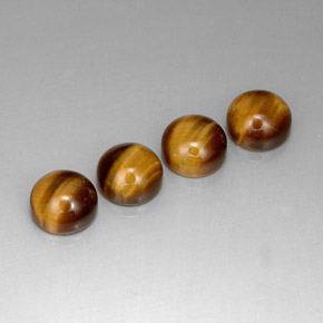 Натуральный коричневый tiger's eye  карата огранка круг, непрозрачный