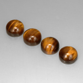 Натуральный коричневый tiger's eye  карата огранка круг, непрозрачный