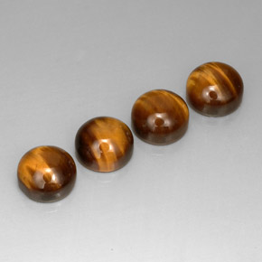 Натуральный коричневый tiger's eye  карата огранка круг, непрозрачный