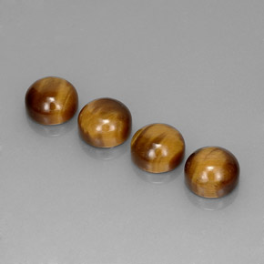 Натуральный коричневый tiger's eye  карата огранка круг, непрозрачный
