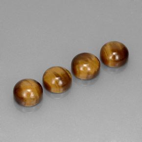 Натуральный коричневый tiger's eye  карата огранка круг, непрозрачный