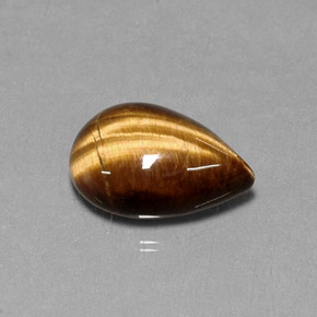 Натуральный коричневый tiger's eye 5,33 карата форма груши, непрозрачный