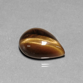 Натуральный коричневый tiger's eye 5,17 карата форма груши, непрозрачный