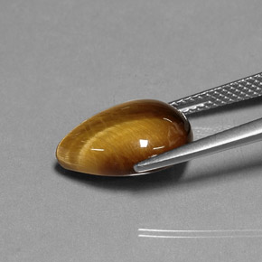 Натуральный коричневый tiger's eye 5,16 карата форма груши, непрозрачный