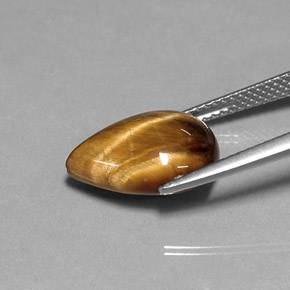 5.31 карата, натуральный Золотисто-коричневый Тигровый глаз, Форма груши, Непрозрачный