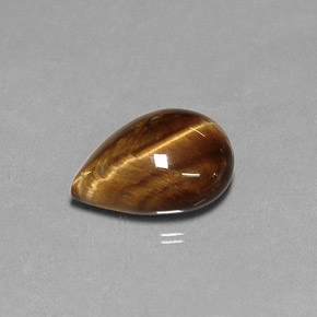 Натуральный коричневый tiger's eye 5,18 карата форма груши, непрозрачный