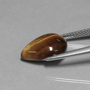 Натуральный коричневый tiger's eye 5,18 карата форма груши, непрозрачный