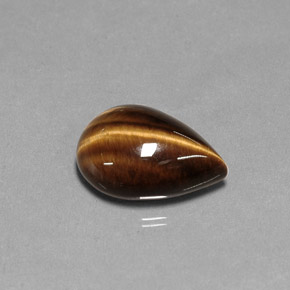 Натуральный коричневый tiger's eye 5,27 карата форма груши, непрозрачный