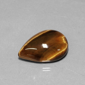 Натуральный коричневый tiger's eye 5,18 карата форма груши, непрозрачный