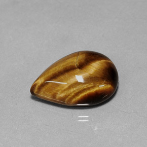 Натуральный коричневый tiger's eye 5,02 карата форма груши, непрозрачный