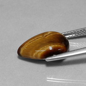 Натуральный коричневый tiger's eye 5,02 карата форма груши, непрозрачный