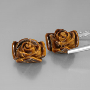 Натуральный коричневый tiger's eye  карата необычная форма, непрозрачный