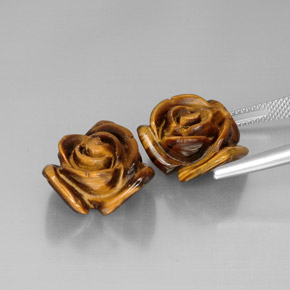 Натуральный коричневый tiger's eye  карата необычная форма, непрозрачный