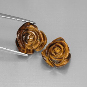  карата, натуральный Золотисто-коричневый Тигровый глаз, Необычная форма, Непрозрачный